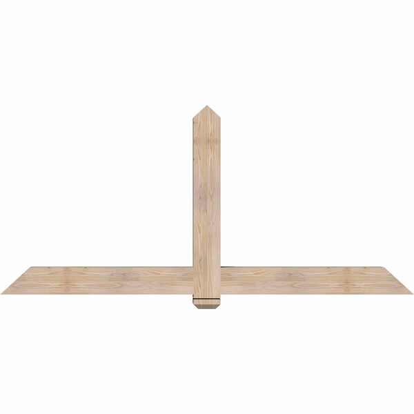 Ekena Millwork Eugene Smooth Timber Gable Bracket, Douglas Fir, 84"W x 38"H x 5 1/2"D x 5 1/2"F, 11/12 Pitch GBW084X38X0606EUG00SDF - main